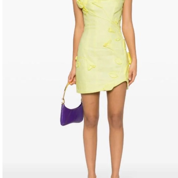 Zimmerman rose mini dress in Lemon yellow
